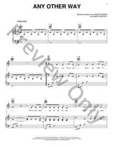 Any Other Way piano sheet music cover